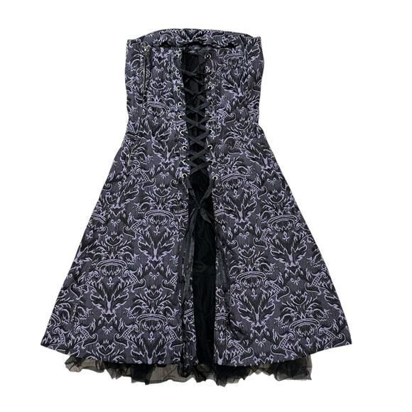 Tripp NYC Purple & Black Corset Tulle Dress • Y2K Gothic • Size Medium Alt Emo - Picture 2 of 7